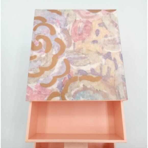 Jewelry Box Avon Floral Impressions Vintage 1988 3 Drawer Miniature Keepsakes - Picture 9 of 14